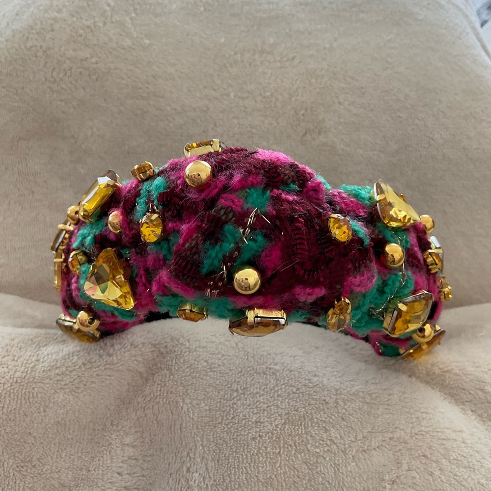 Glam Tweed and Bead Headband